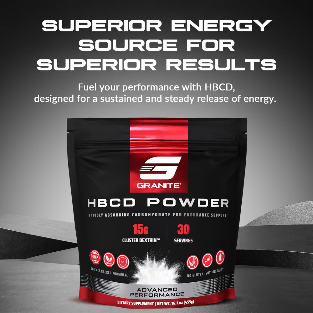 Granite Supplements HBCD powder pour showing quick absorption during training.