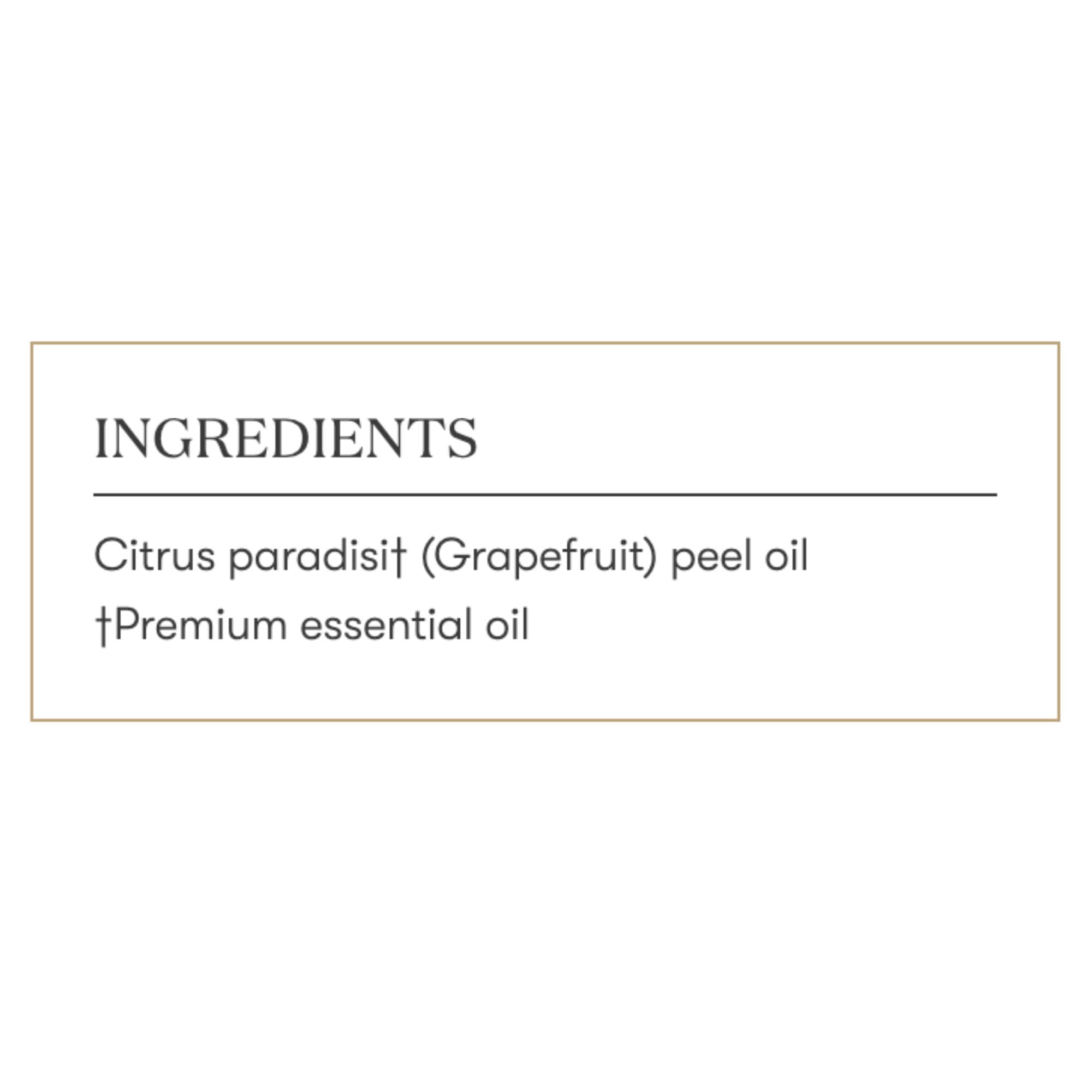 Grapefruit 15ml photosensitivity warning near sun icon.