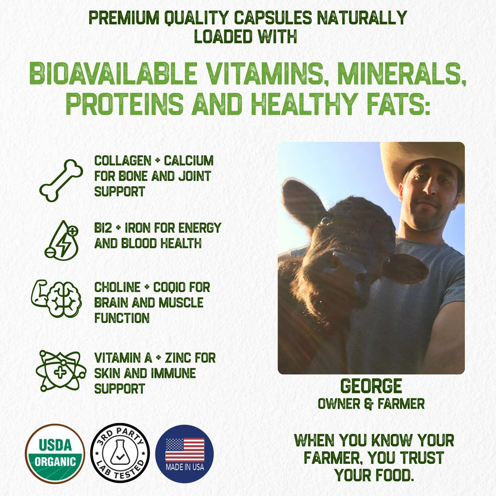 Grassfat open pasture regenerative farm background signaling sustainable sourcing.