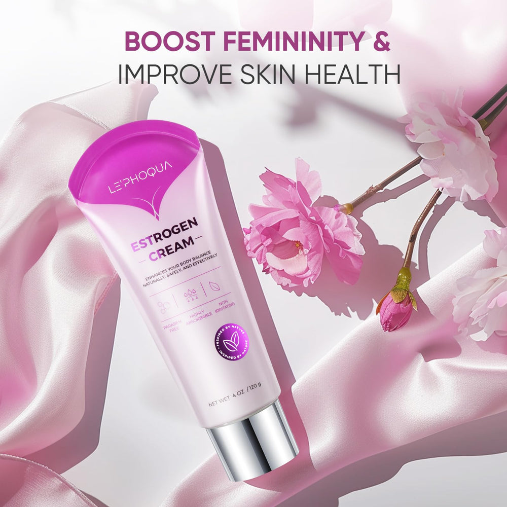Gratulor Estrogen Cream vegan label communicates safe daily use for sensitive skin