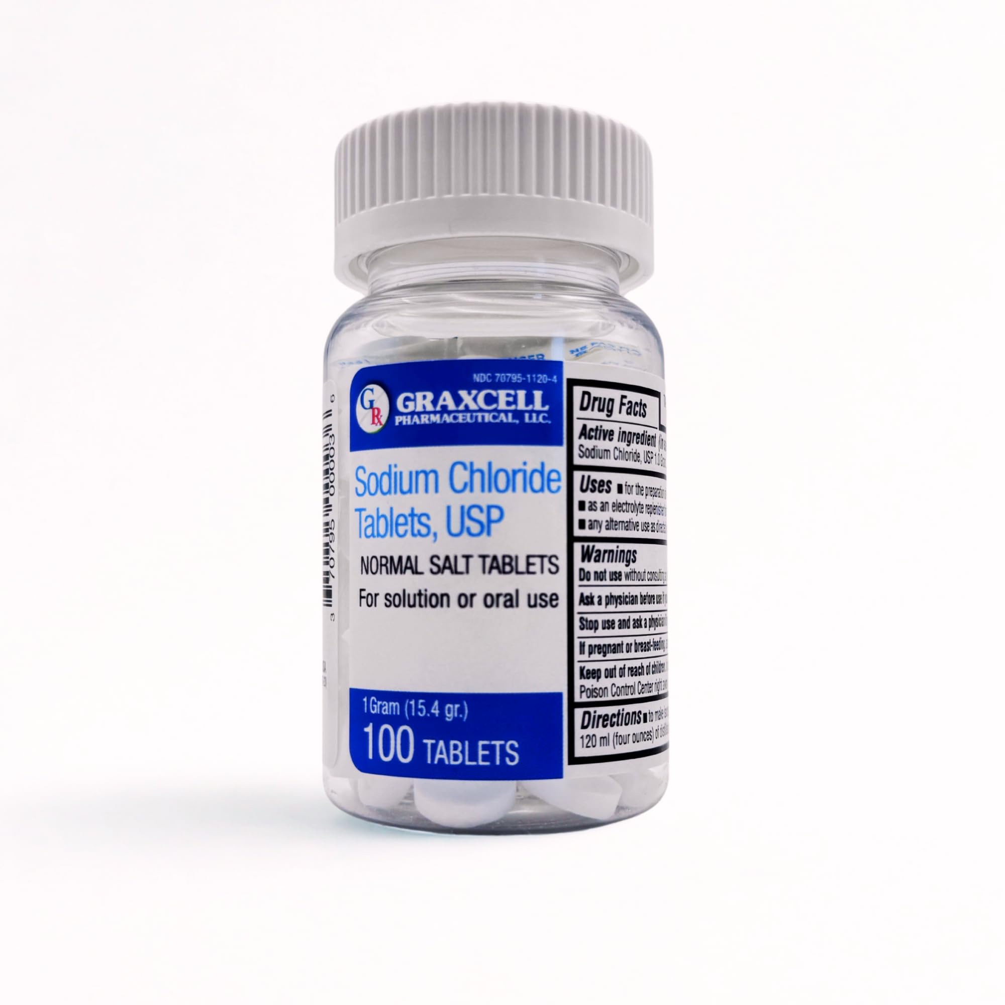 Graxcell Sodium Chloride Tablets 1g pack shot highlighting convenient electrolyte support on the go
