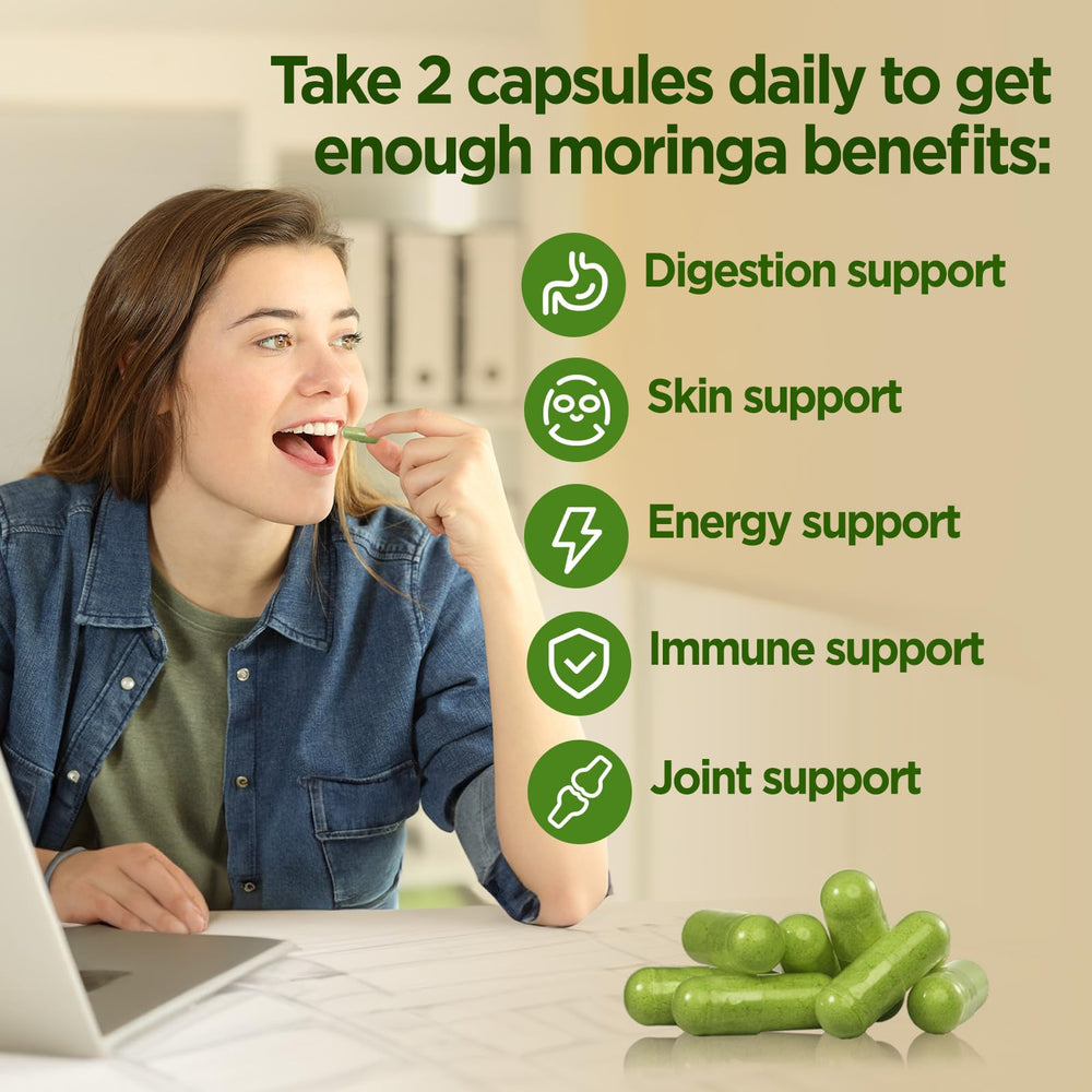 GREABBY Moringa capsules easy-swallow small size capsules for daily use