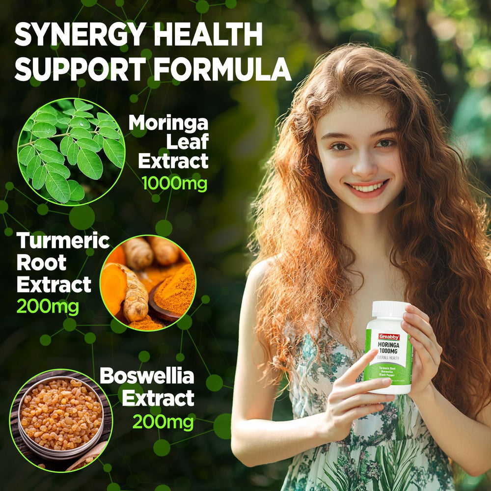 GREABBY turmeric-boswellia capsules pack highlighting a holistic wellness blend