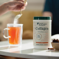 Great Lakes Wellness chai flavored collagen powder adds aroma to drinks.