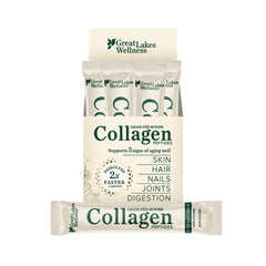 Great Lakes Wellness collagen peptides stick pack unflavored for daily use