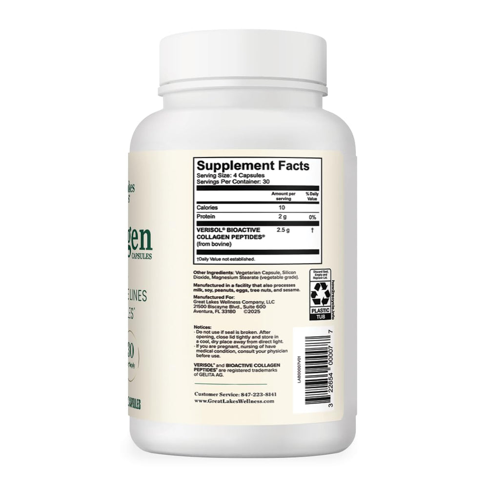 Great Lakes Wellness collagen pills with coffee cup, simple beauty-boosting addition