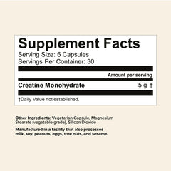 Great Lakes Wellness Creatine Monohydrate Capsules bottle closeup showing gluten-free and non-GMO formula