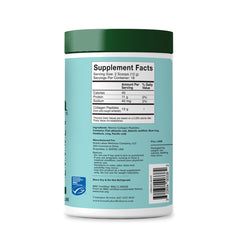 Great Lakes Wellness collagen powder tub dissolves quickly, suitable for coffee or smoothies.