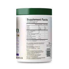 Measuring scoop beside tub aids precise daily portions