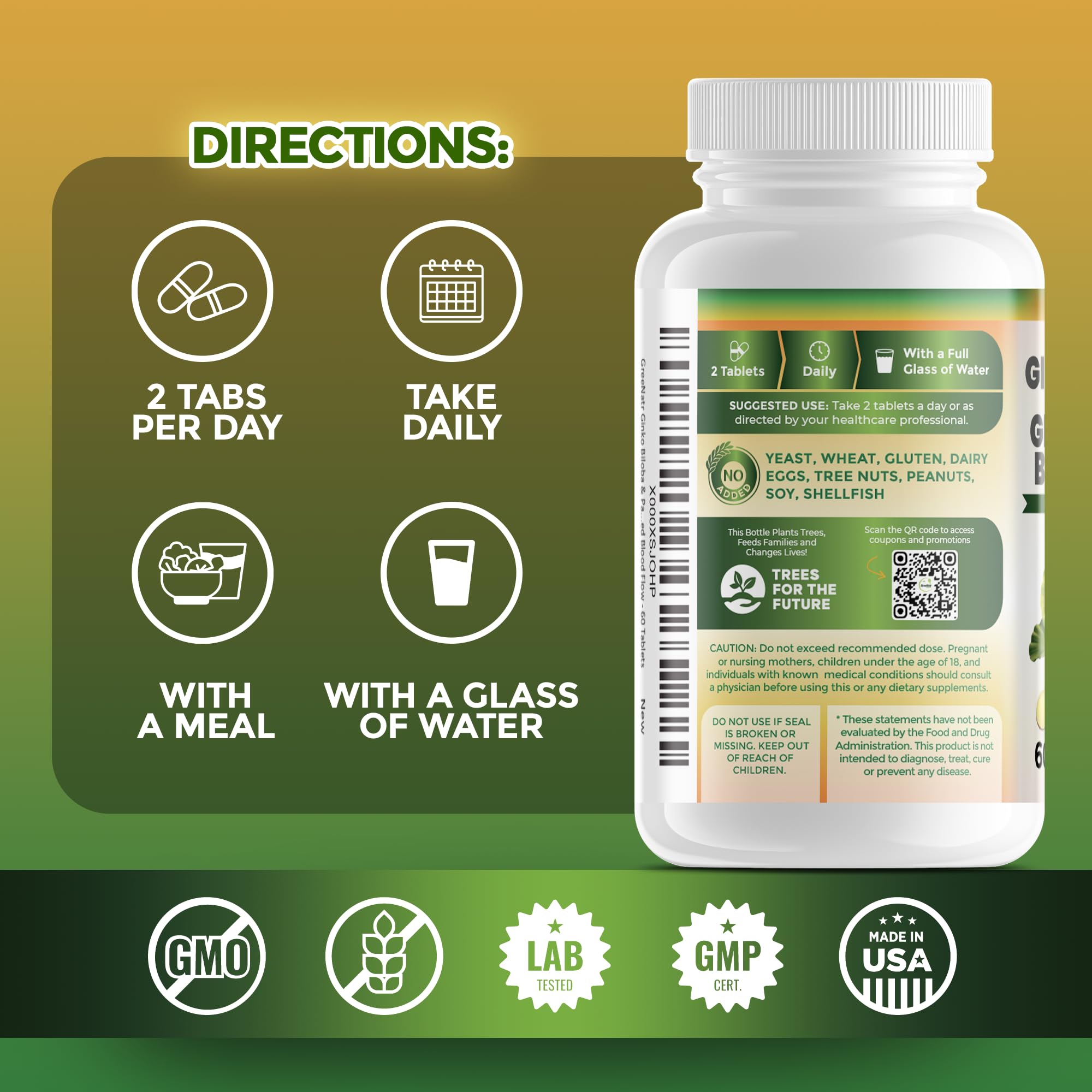 GreeNatr immune support bottle signals holistic wellness throughout the day.