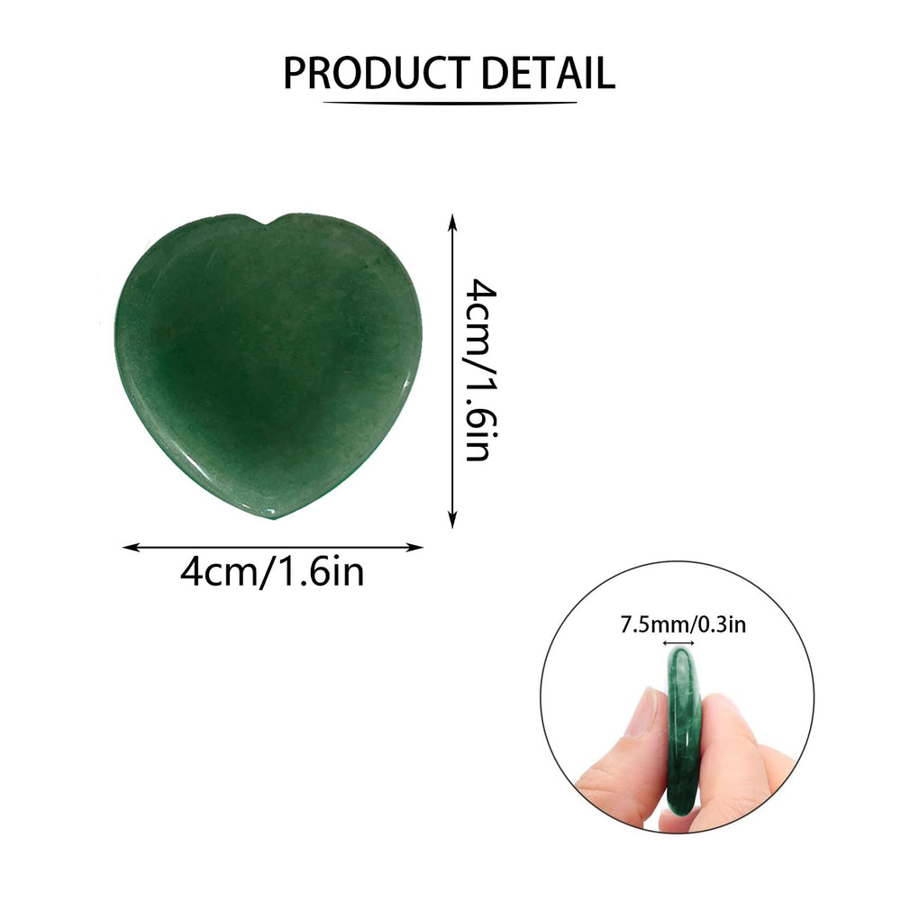 Green Aventurine worry stone with thumb groove close up for tactile grounding