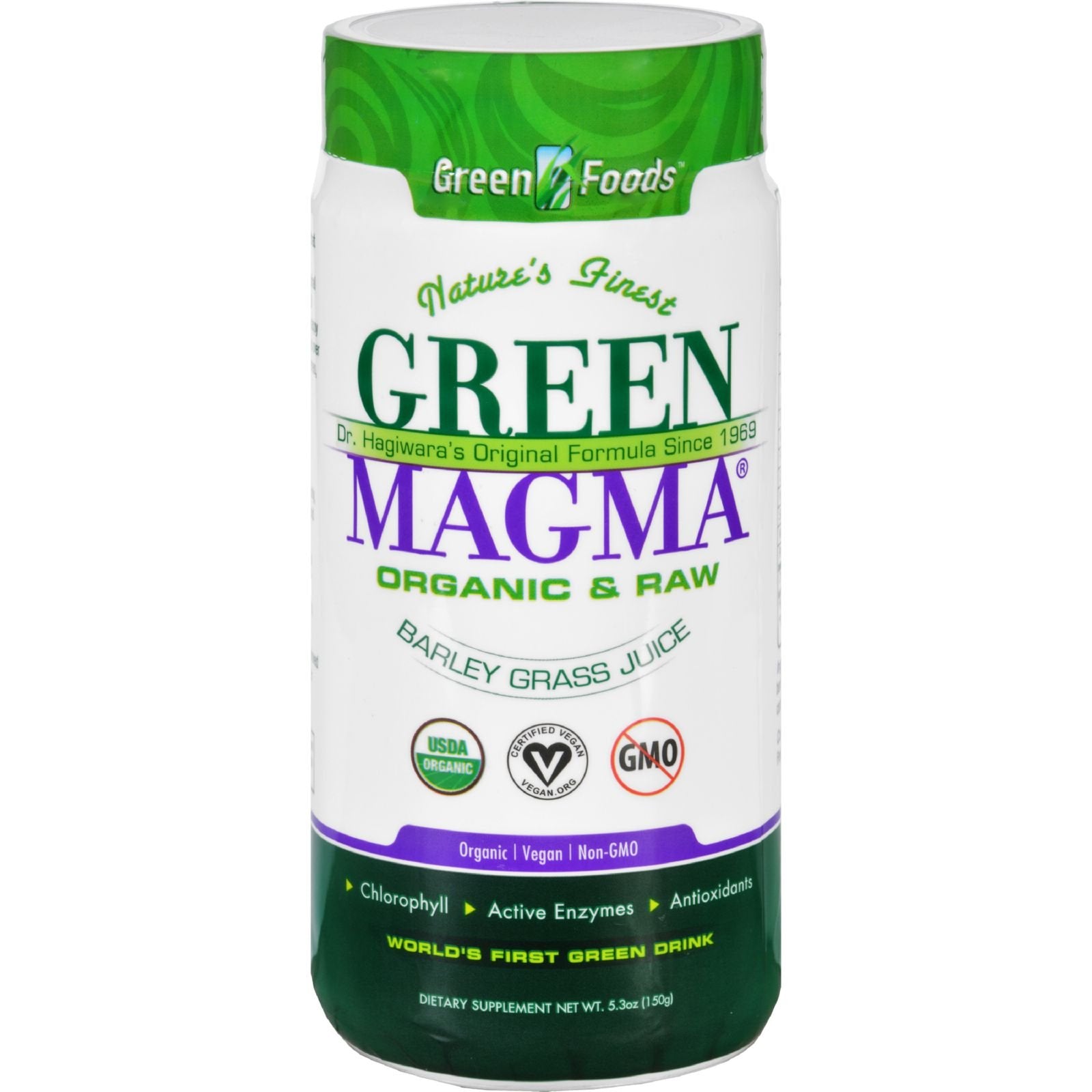Green Foods Green Magma bottle with label, ideal for daily wellness routine.