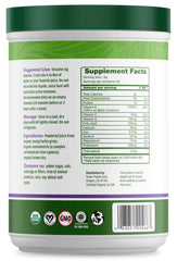 Green Foods Green Magma dissolving in water for quick chlorophyll-rich hydration
