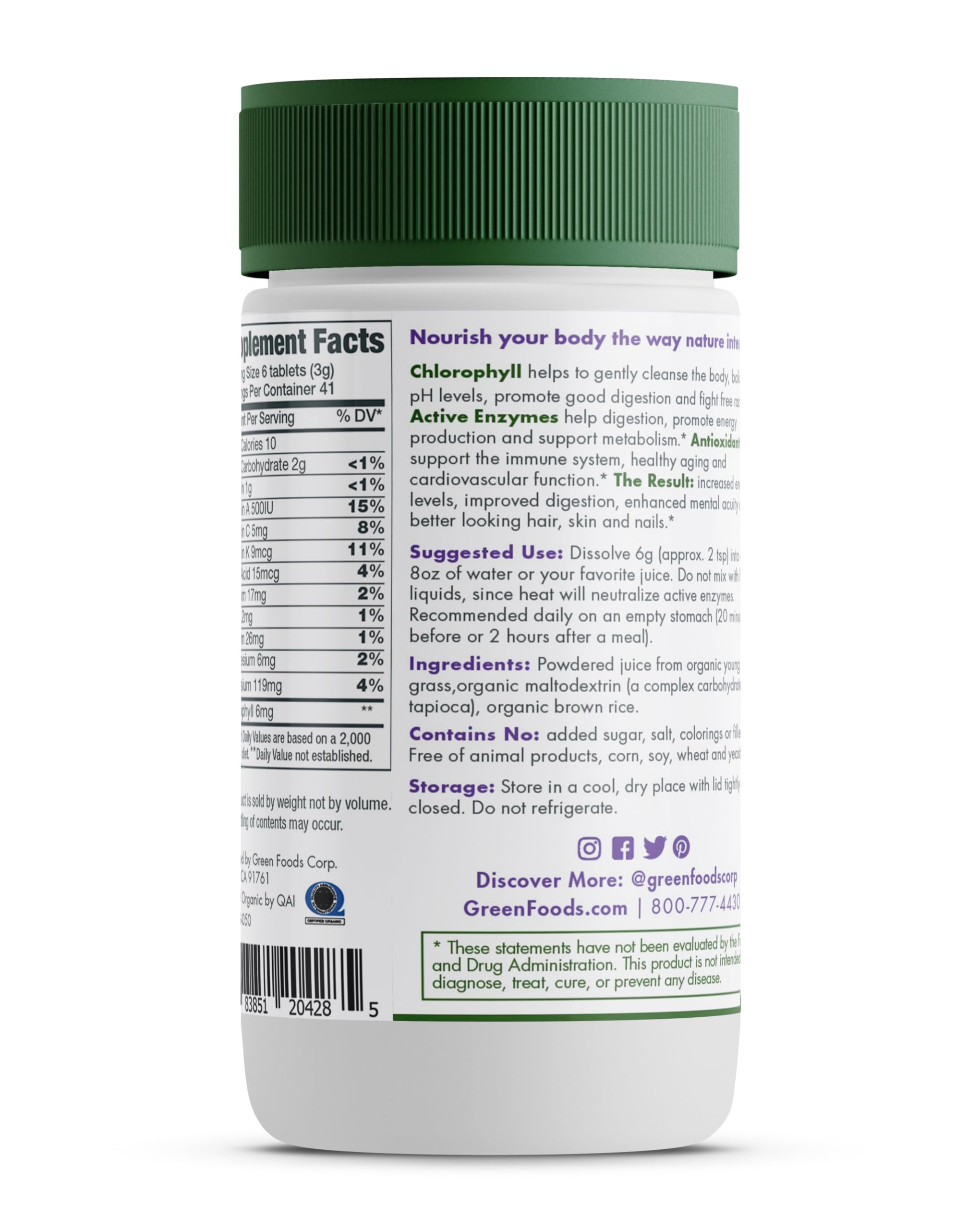 Green Foods Green Magma tablets close-up ideal for everyday wellness.