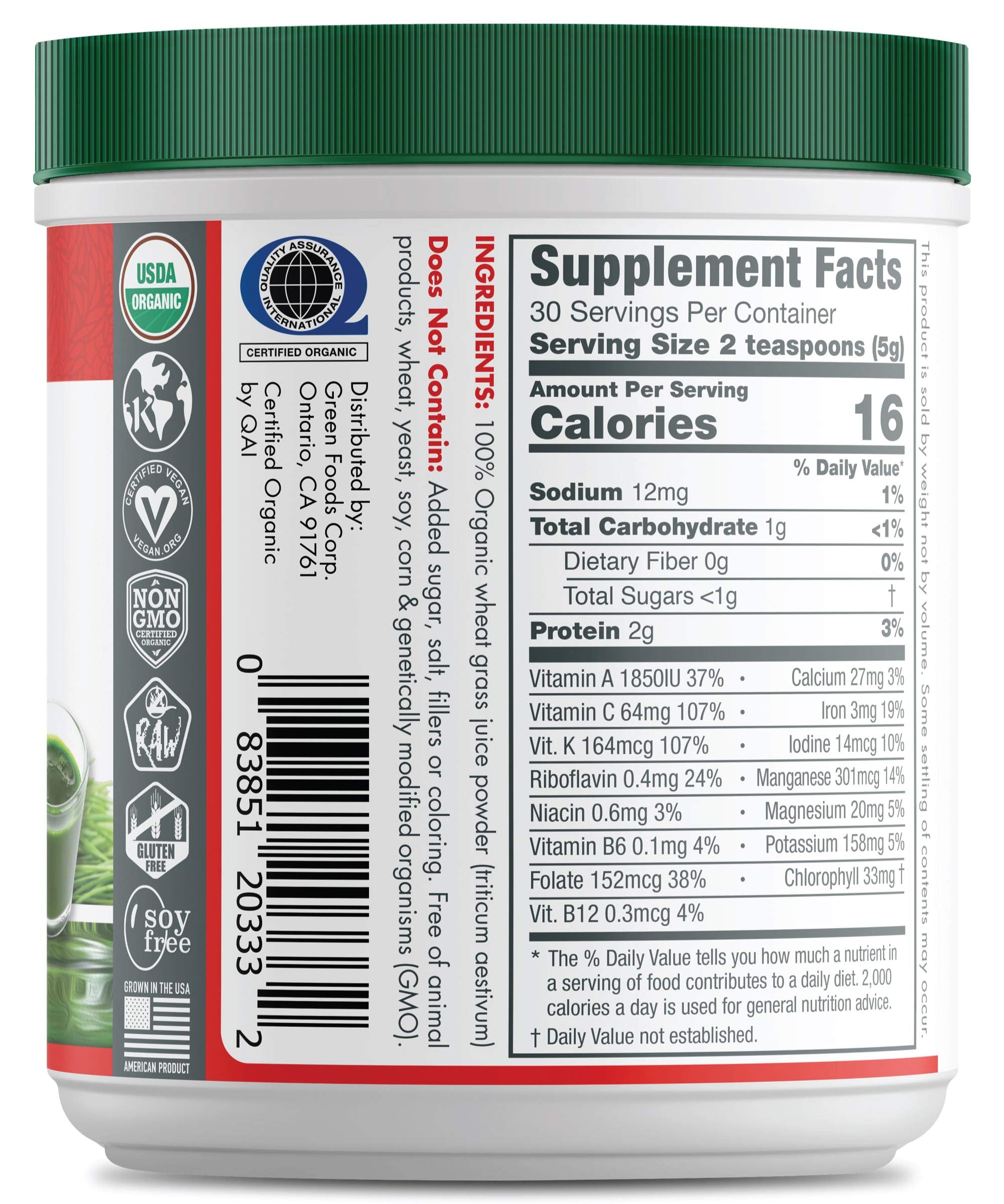 Green Foods Wheat Grass Shot glass ready to sip a quick greens boost.