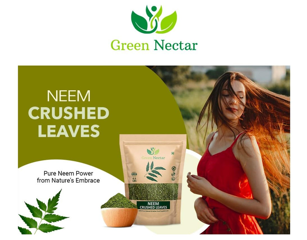 GREEN NECTAR Neem Leaf tea brew cup shows earthy aroma and antioxidant-rich preparation.