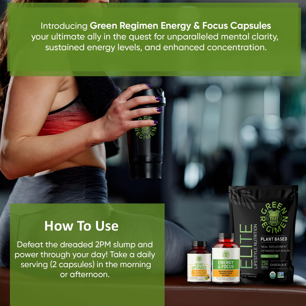Green Regimen athlete training moment for enhanced concentration