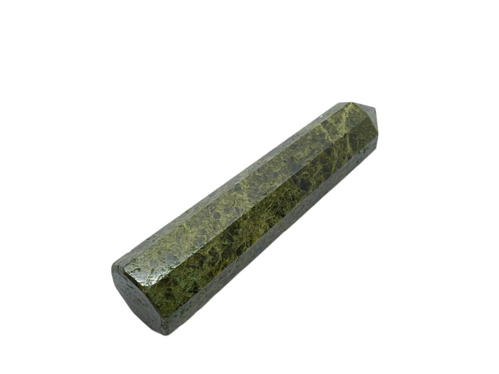 Wholesale Gem Shop green tourmaline obelisk 3inch aurora-like shimmer under light