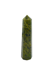 Wholesale Gem Shop green tourmaline obelisk 3inch front view highlighting energy focus