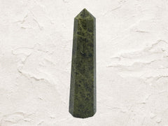 Wholesale Gem Shop green tourmaline obelisk 3inch side angle for grounding and stability