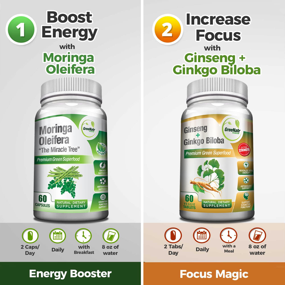 GreeNatr Panax Ginseng bottle ready for an energy boost