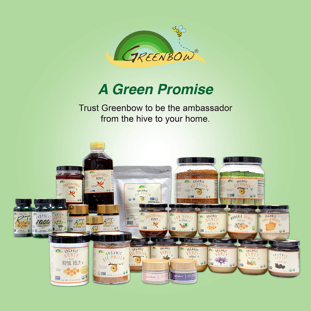Greenbow Bee Pollen sprinkled over cereal or yogurt for easy nutrition.
