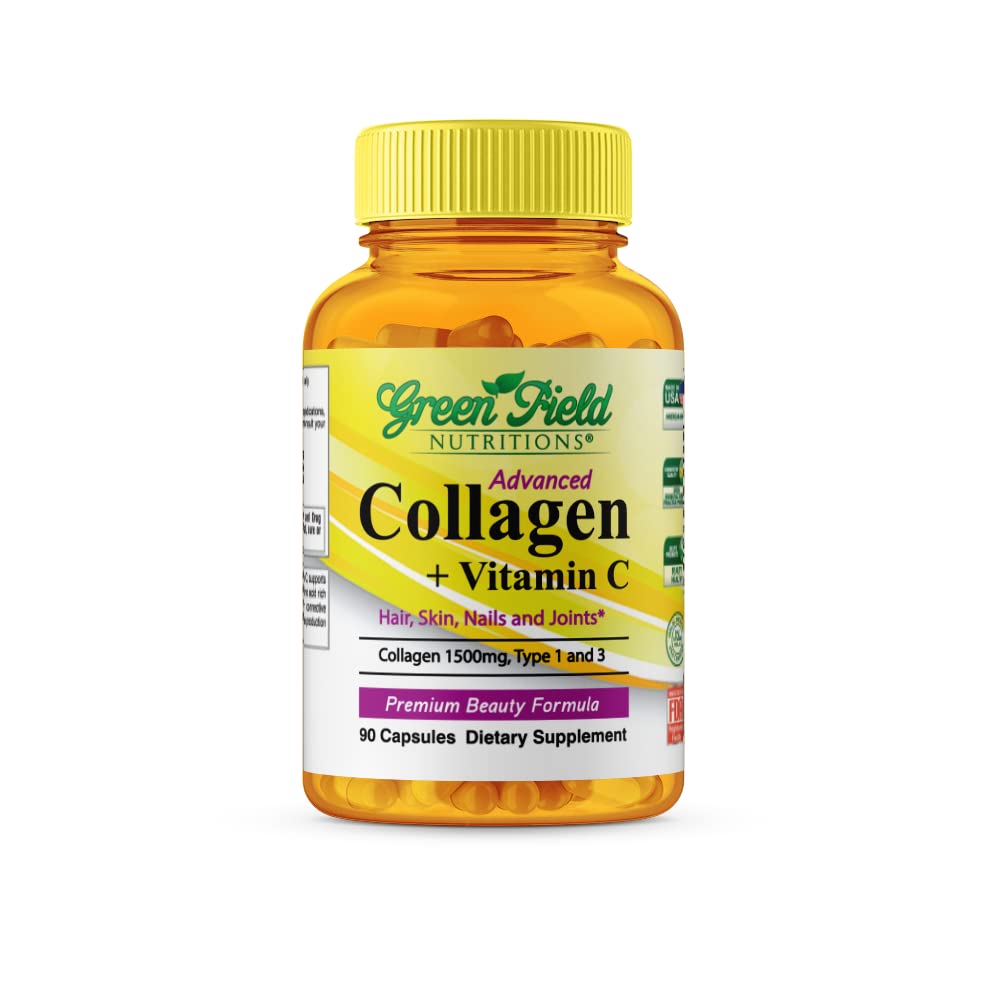 Greenfield Nutritions halal collagen peptides bottle showing 1500 mg formula for skin and joints