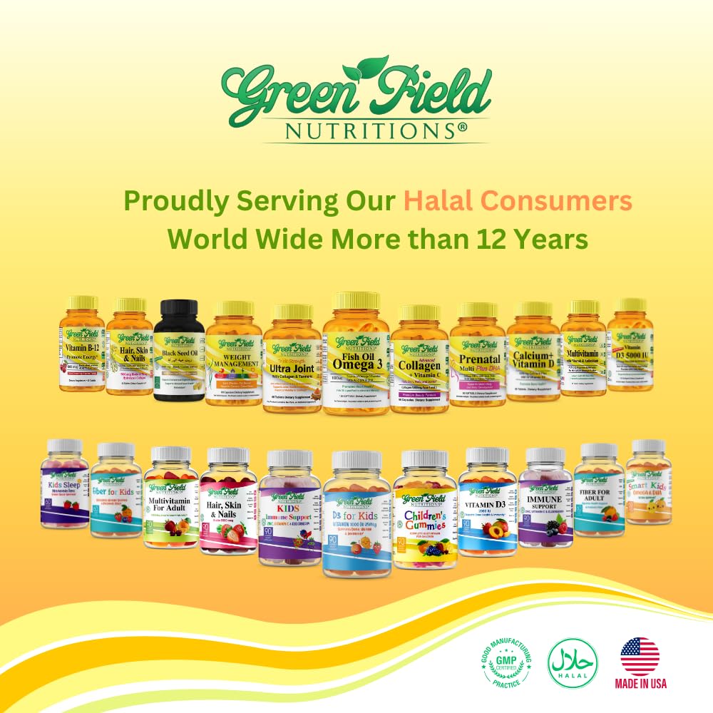 Two gummies ready to chew from Greenfield Nutritions Vitamin D3 bottle for daily intake.