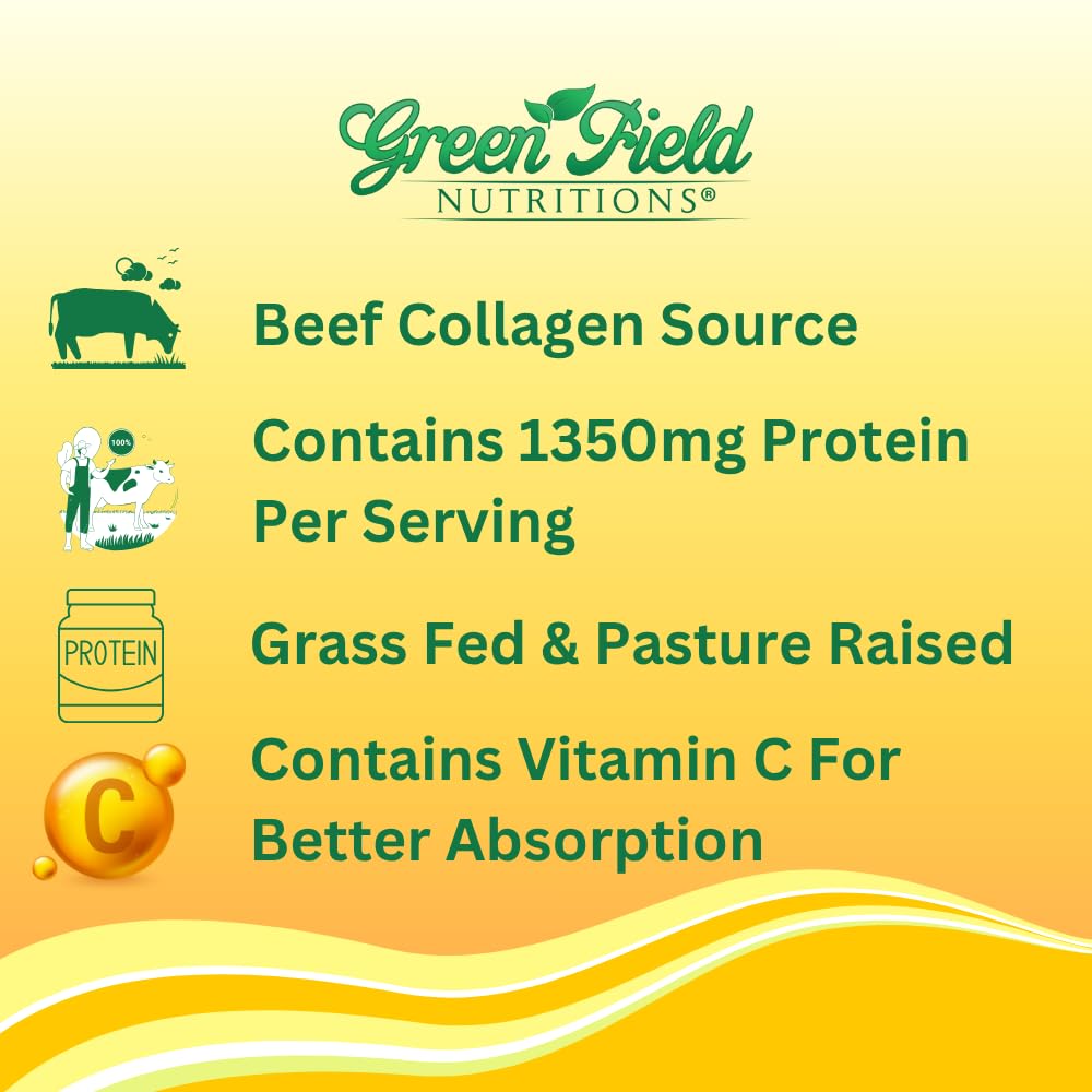 Greenfield Nutritions vitamin C 300 mg capsule highlights enhanced collagen absorption