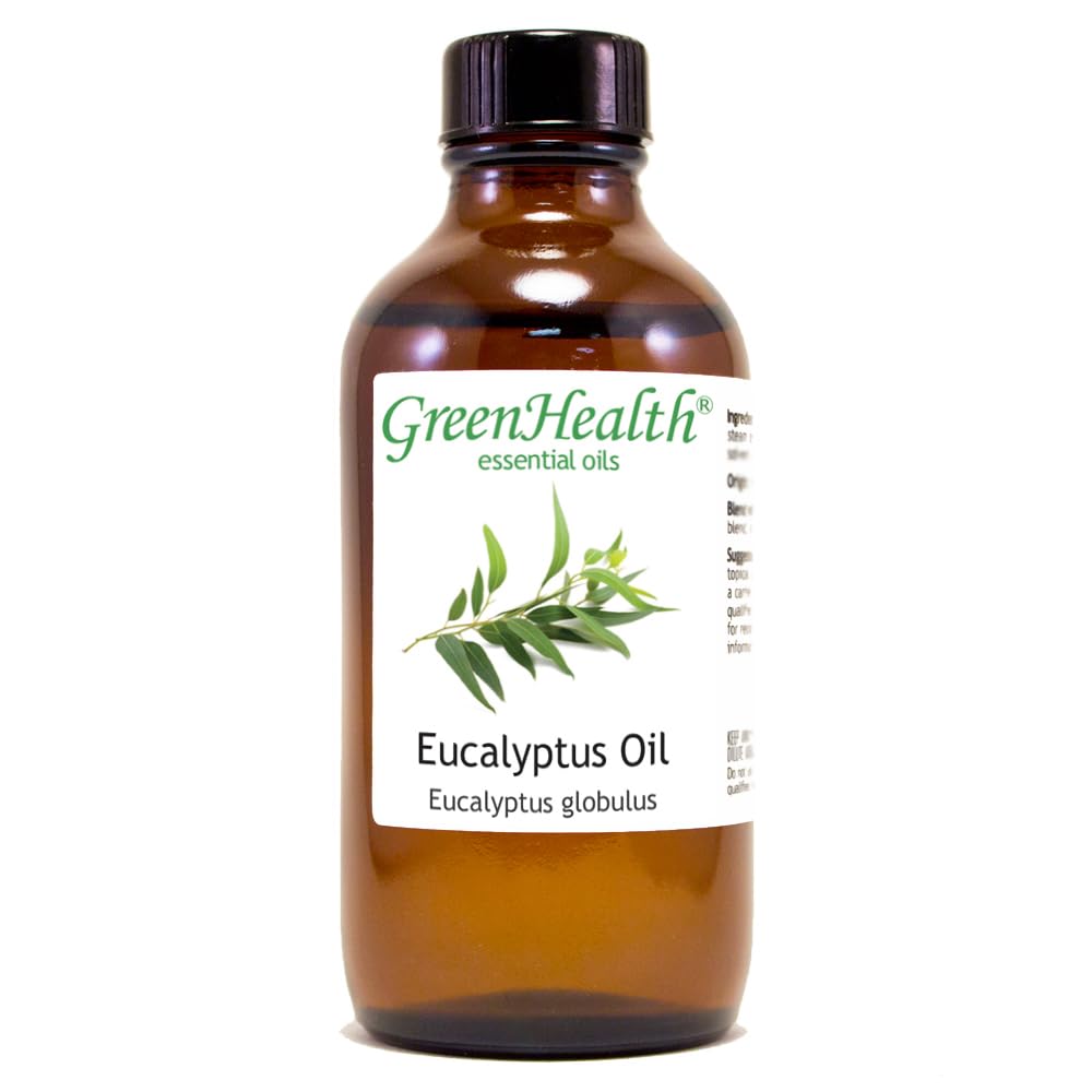 GreenHealth eucalyptus leaf closeup for diffusers and air freshness.