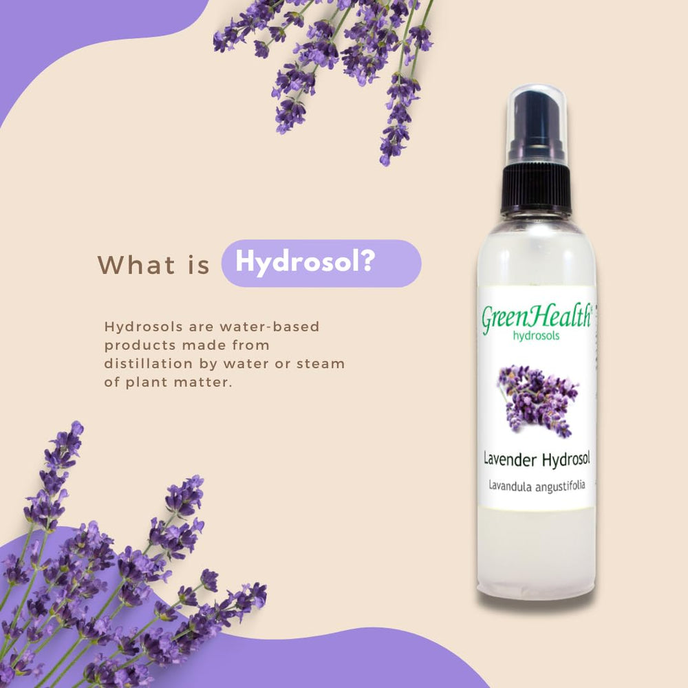 GreenHealth lavender hydrosol bottle cap close-up for easy storage