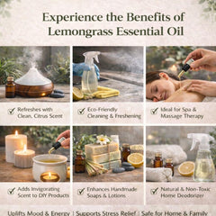 GreenHealth Lemongrass essential oil packaging with plug cap ensures secure storage.