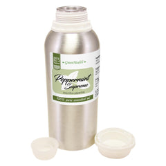 GreenHealth Peppermint Oil aluminum cap protecting freshness and light.
