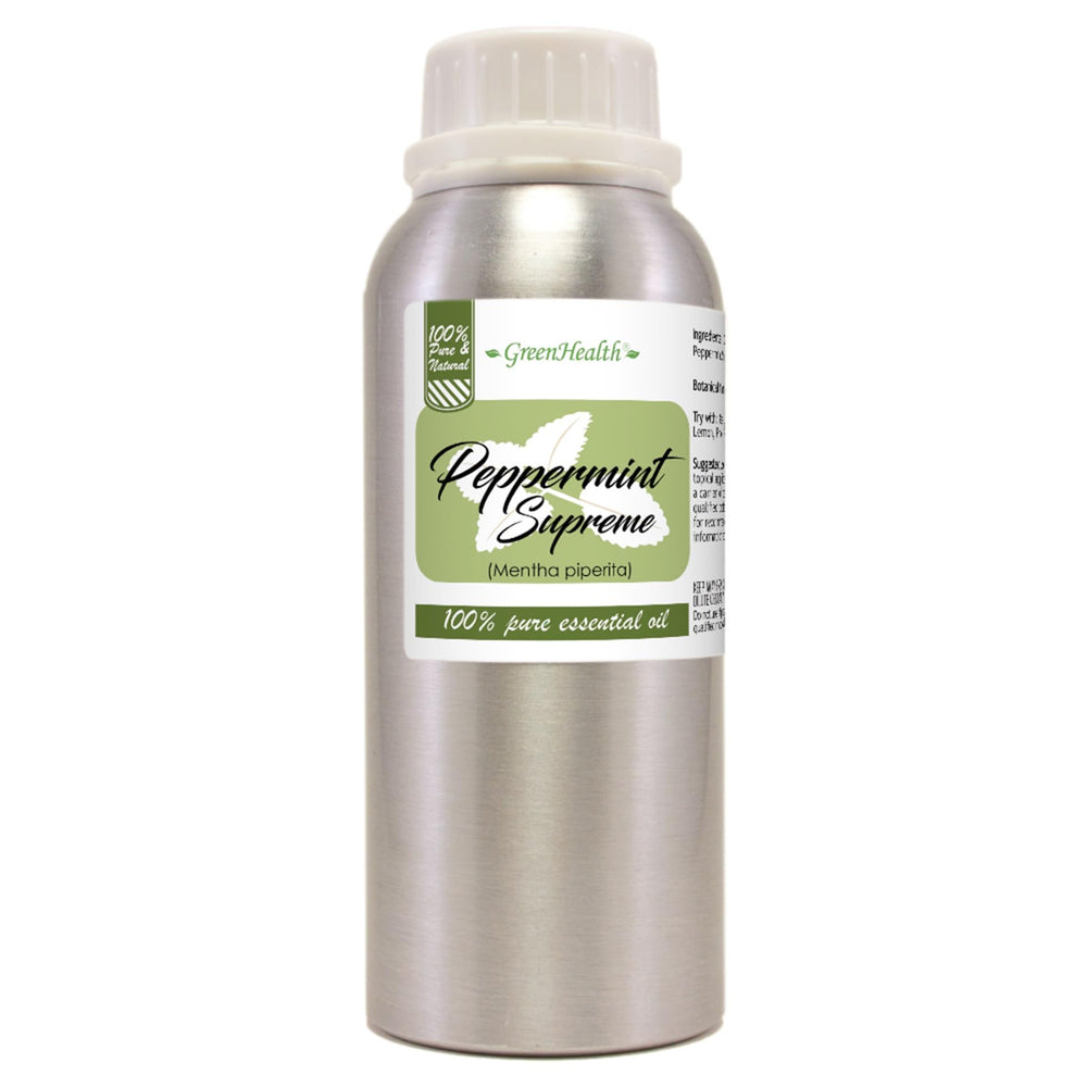 GreenHealth Peppermint Oil bottle 8oz ready for diffusers and DIY blends.