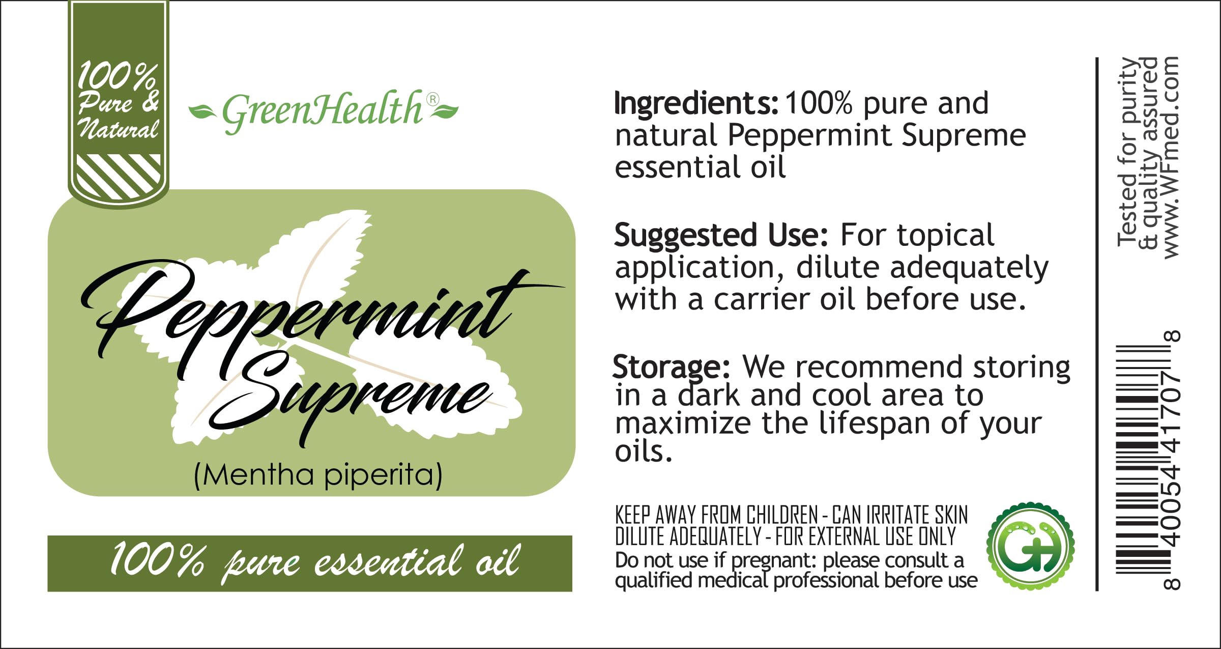 GreenHealth Peppermint Oil diffuser setup for a refreshing room scent.