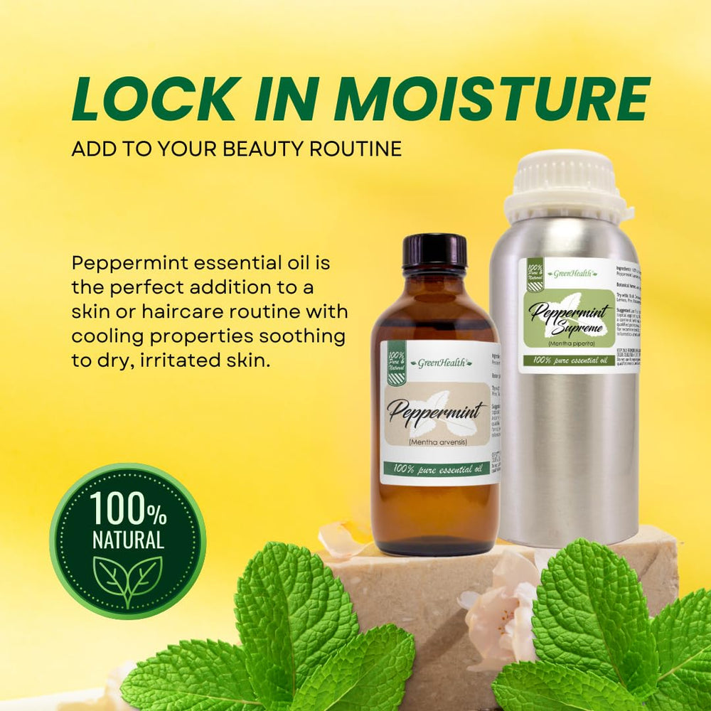GreenHealth Peppermint Oil fresh home scent boosts atmosphere.