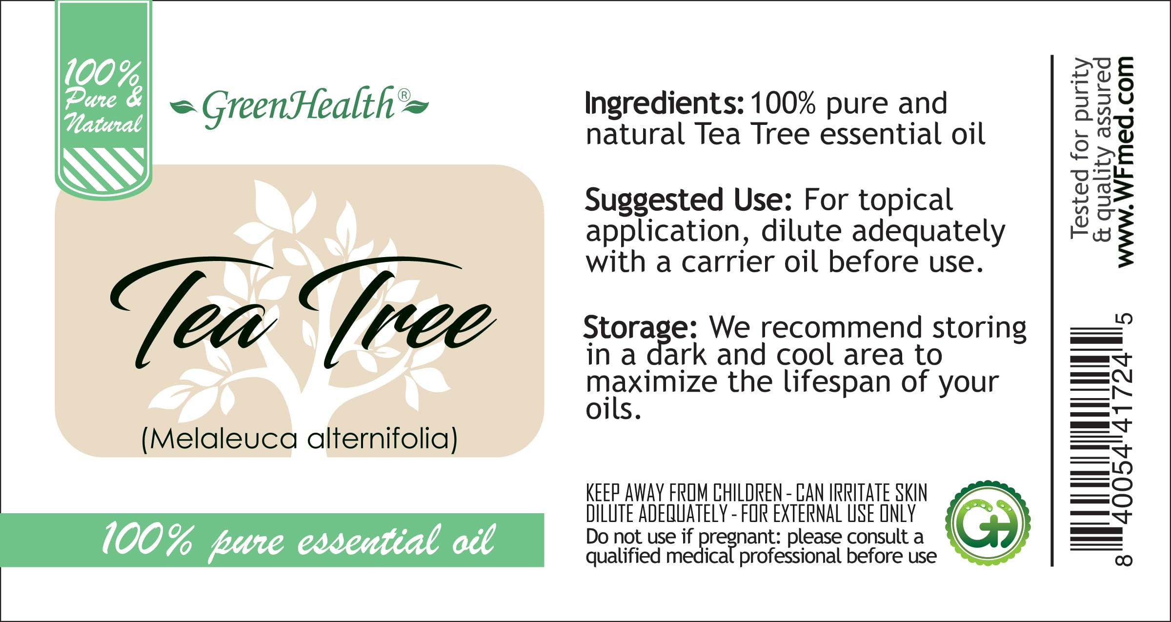 GreenHealth Tea Tree Oil room spray setup for natural fragrance