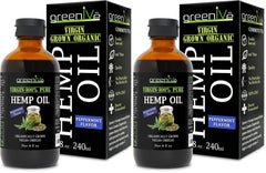 GreenIVe peppermint hemp oil bottle for daily wellness and flavor