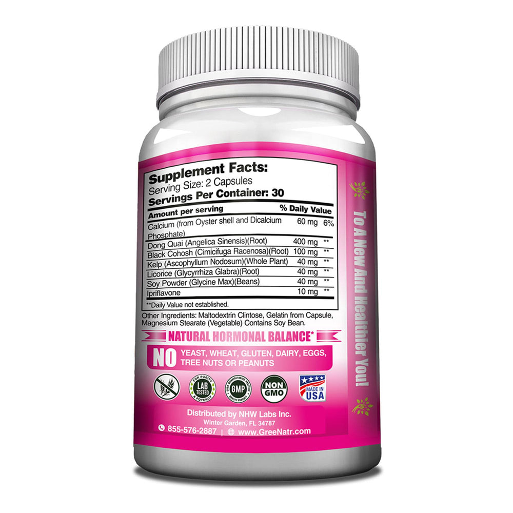 GreeNatr GMP-verified packaging highlights quality ingredients.
