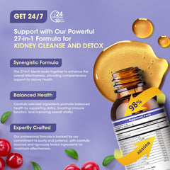 GreenPeople 27-in-1 drops on the front of the bottle for all-in-one herbal formula.