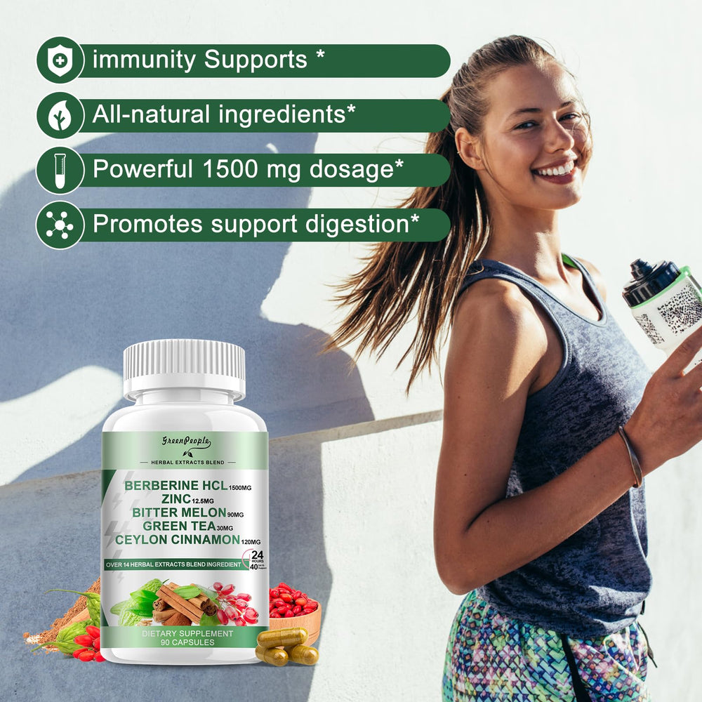 GreenPeople Berberine bitter melon extract feature demonstrates natural plant-based support.