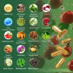 GreenPeople Berberine capsules close-up highlighting easy-to-swallow supplement format.