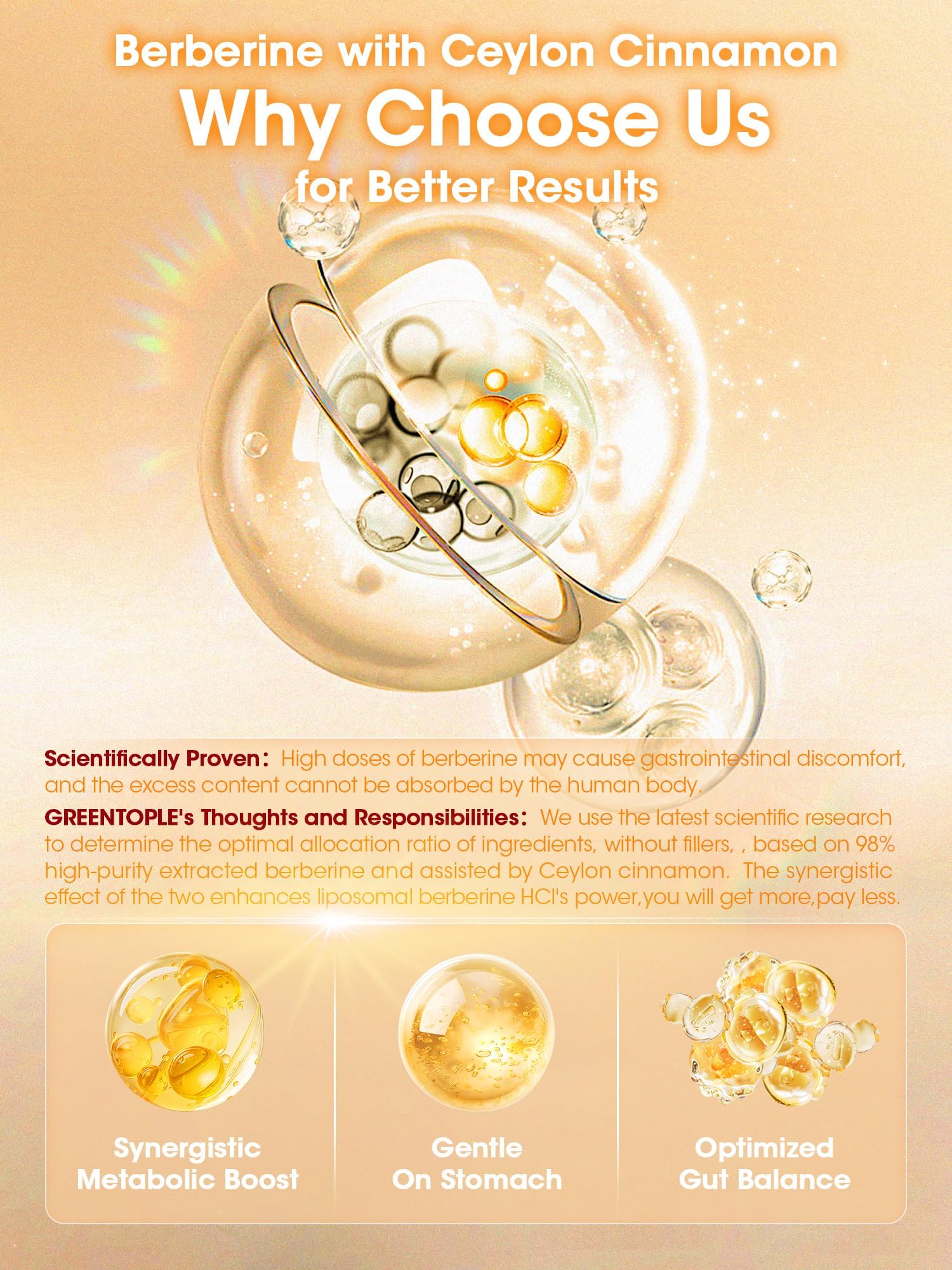 GREENPEOPLE berberine HCL packaging foil pouch indicating convenient daily dose