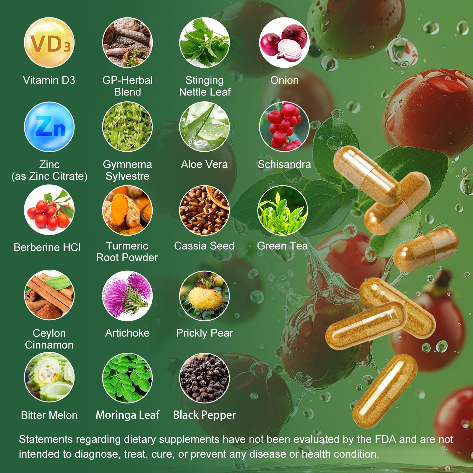 GREENPEOPLE Berberine liposomal technology illustration for enhanced absorption.
