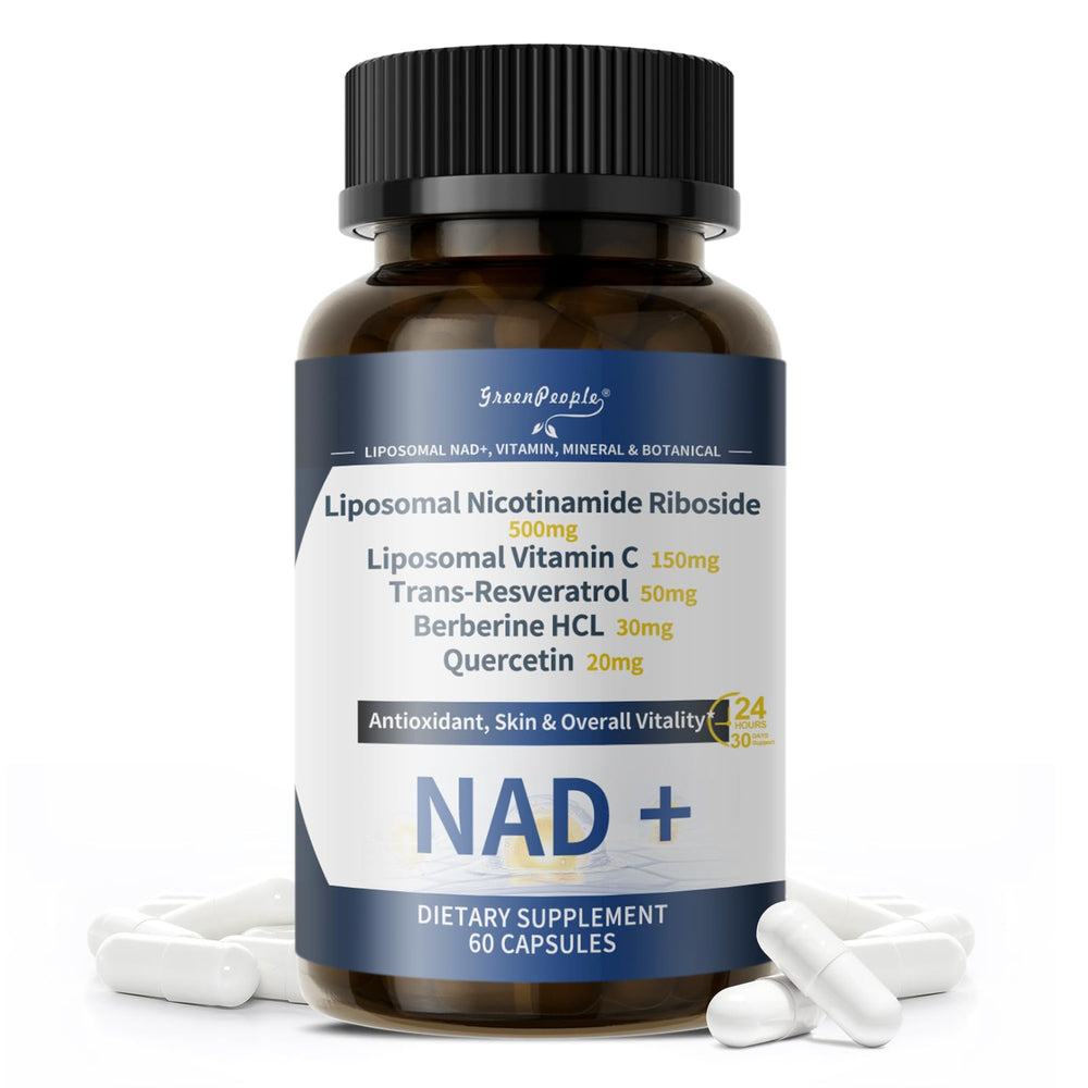 GreenPeople Liposomal NAD supplement bottle for daily NAD+ support