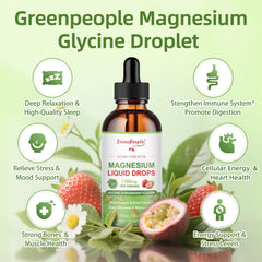 GREENPEOPLE magnesium glycolinate liquid drop bottle label close-up