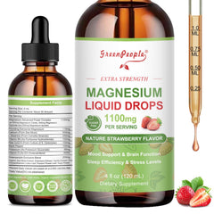 GREENPEOPLE magnesium glycinate liquid drop bottle for daily calm and digestion