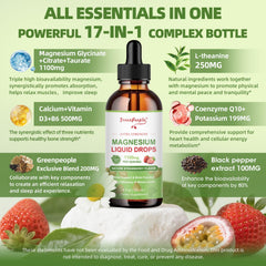 GREENPEOPLE magnesium liquid drops bottle showing drops