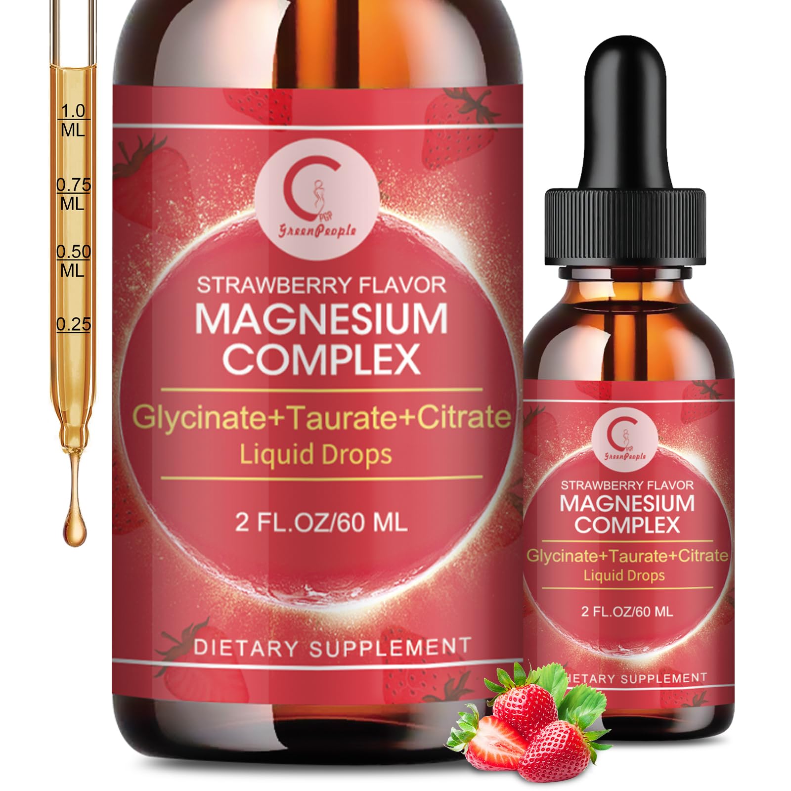 GreenPeople Triple Magnesium Drops bottle highlighting vegan formula for daily wellness.