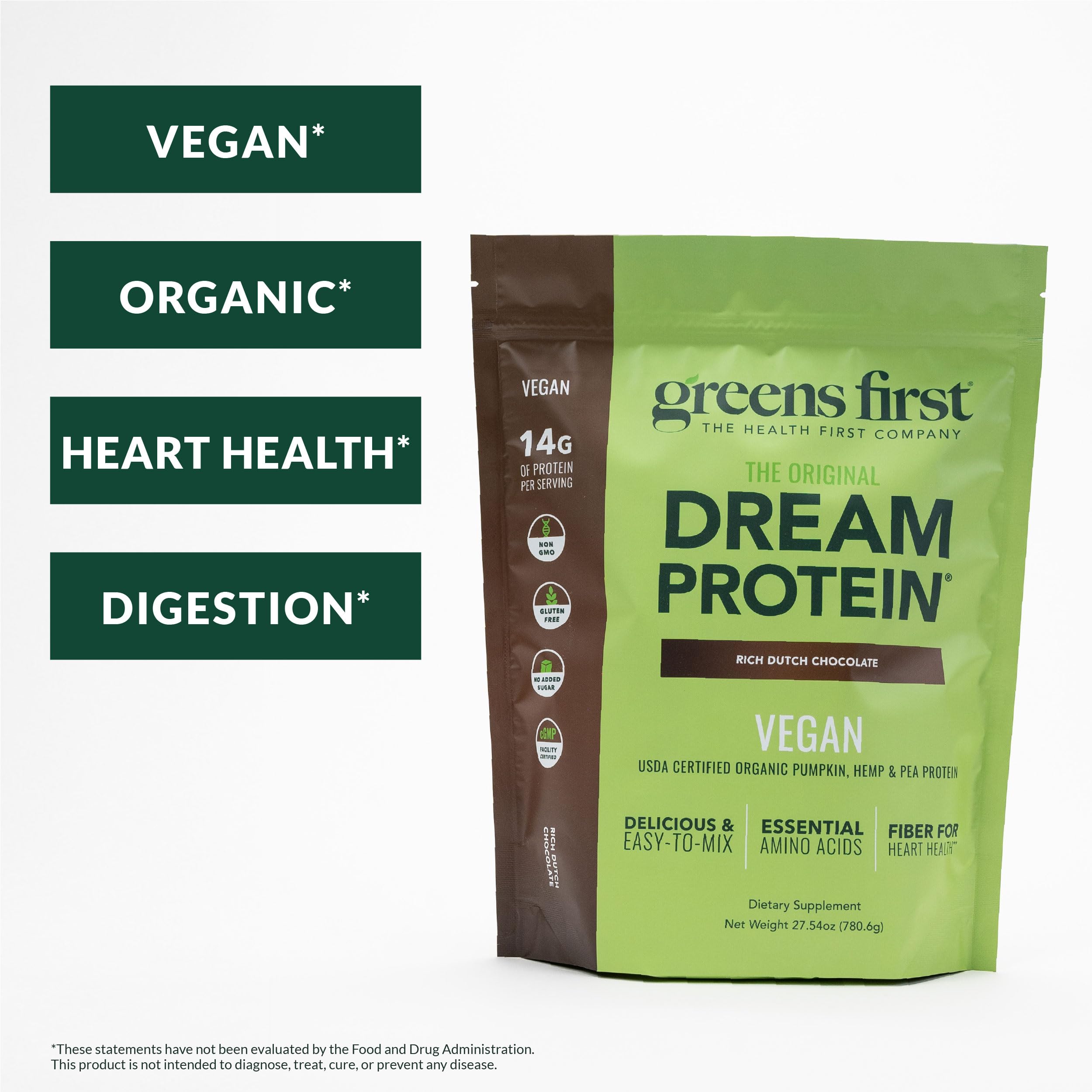 Greens First Dream Protein hemp and pea blend bowl for smoothie